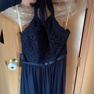 David’s bridal navy size 16 bridesmaid dress